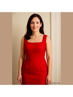 Datiani Sleeveless Sheath Dress with Square Neckline